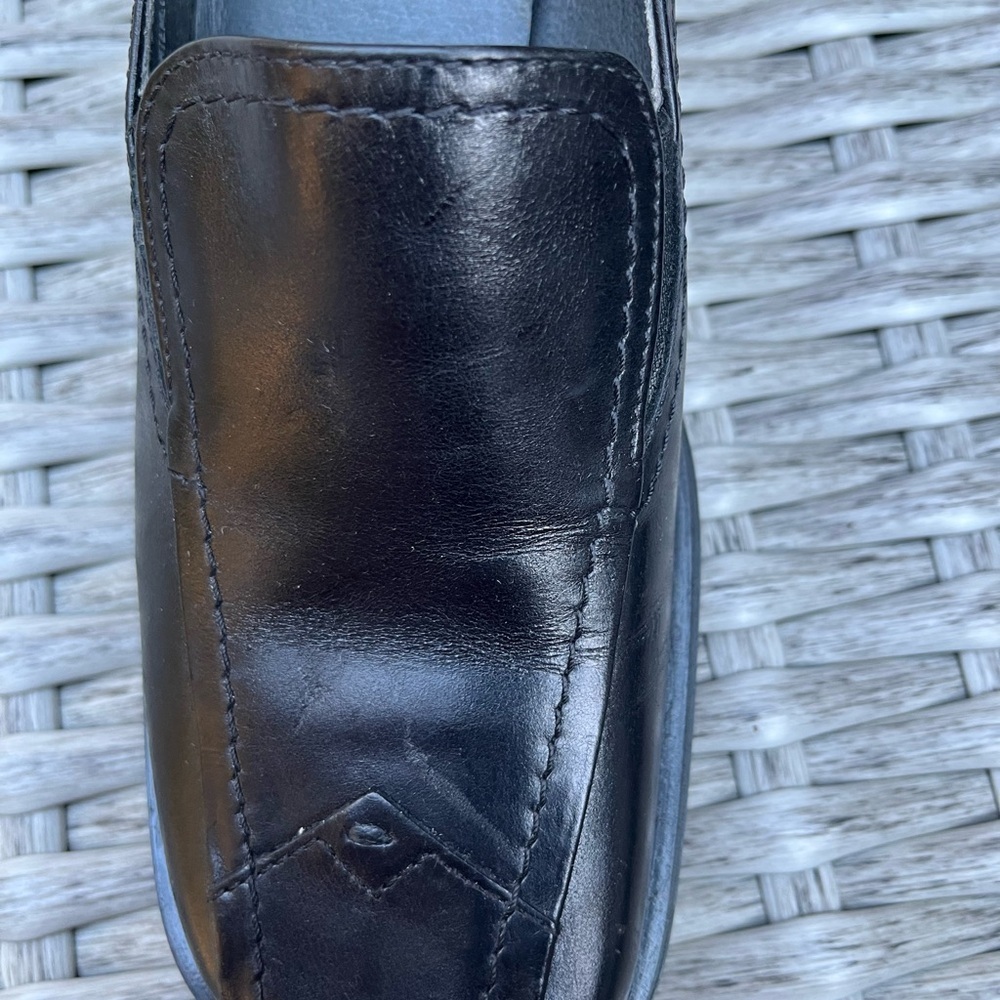 NEW Feet First Leather Block Heel square toe shoes loafers - Picture 7 of 7